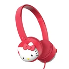 Hello Kitty Wired Headphones with Built-in Aux Cord, Adjustable Headband & Squis