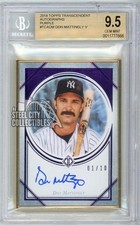 Don Mattingly 2018 Transcendent Purple Autograph Card TCADM 1/10 BGS 9.5 (Crack)