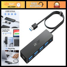 4-Port USB Hub, USB 3.0 Splitter with Type C Power Port, Laptop  PC Extender 2