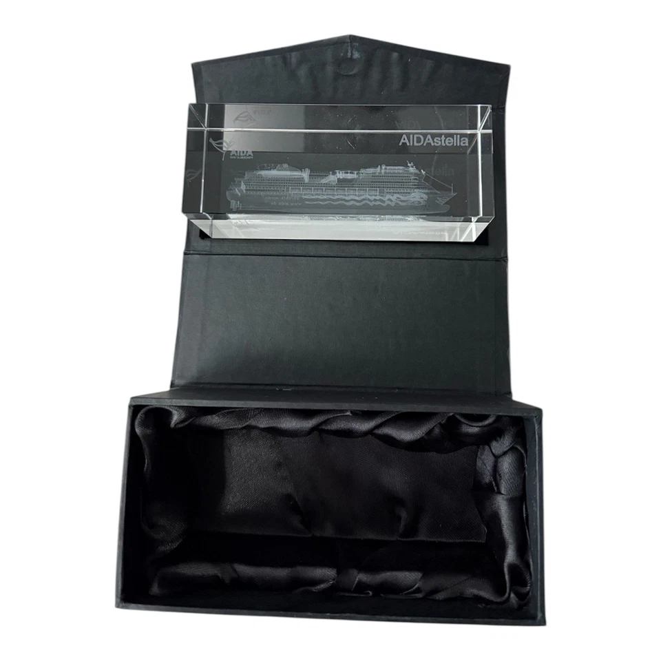 AIDAstella Mega Kreuzfahrtschiff Schiffsmodell Modell Glasblock AIDA STELLA