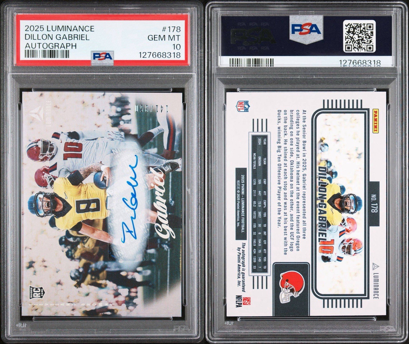 2024  Dillon Gabriel Rookie Auto