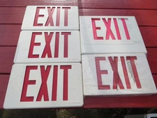 LITHONIA SURE-LITES EXIT SIGN TOP COVER WITH RED INSERT LOT (5)