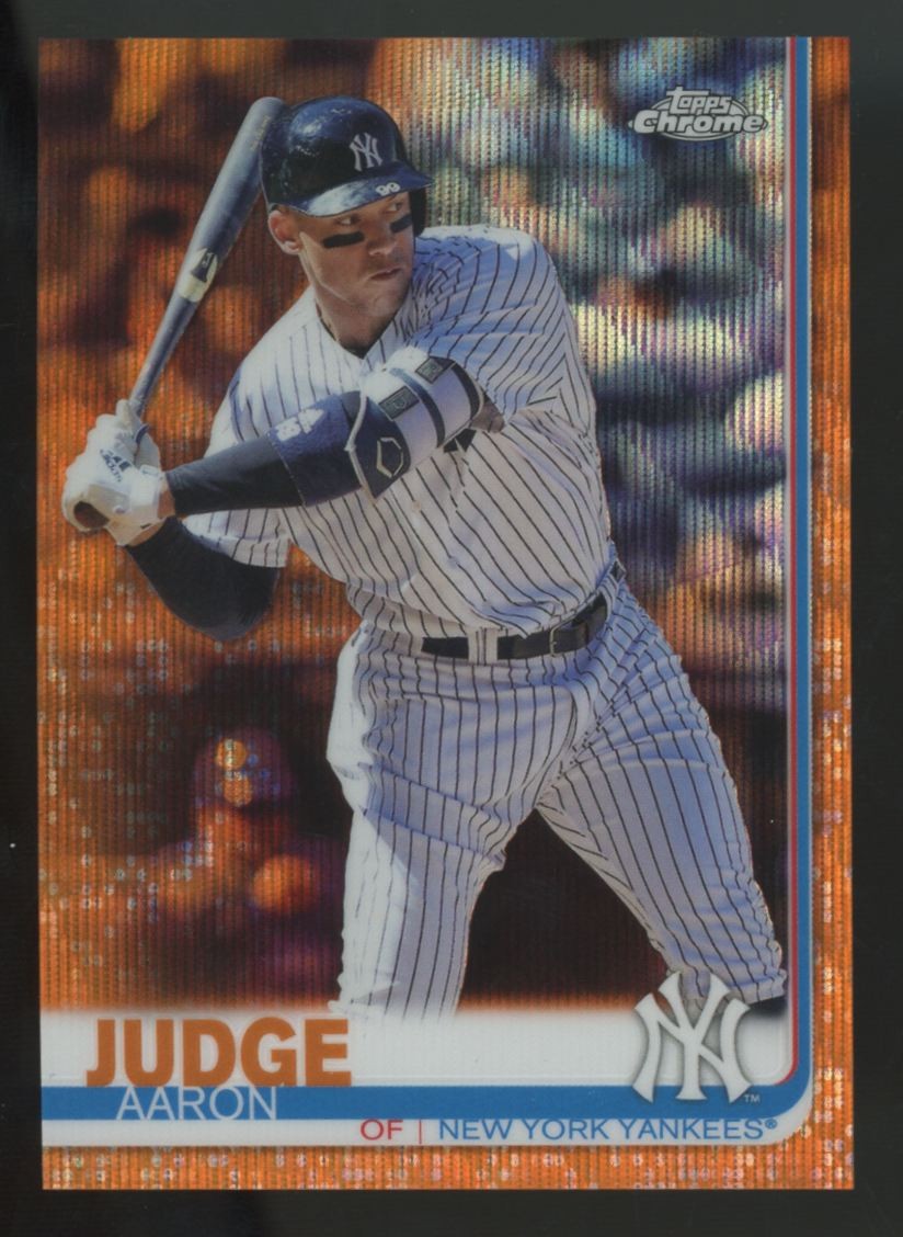 2019 Topps Chrome Aaron Judge Orange Wave Refractor /25 #100