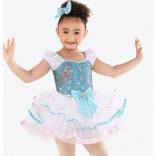 Revolution Dance Costume Tea for Two Embroidered Sequin Leotard Child's LARGE