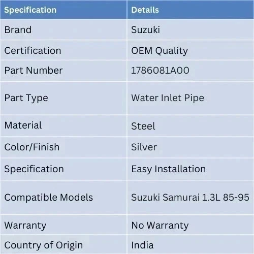 Genuine For Suzuki Samurai 1.3L 85-95 - Water Inlet Pipe - 1755081A00 - Image 2 of 4