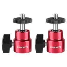 2x CAMVATE Aluminum Versatile Ball Head Support w/ Mount Double End 1/4" Threads