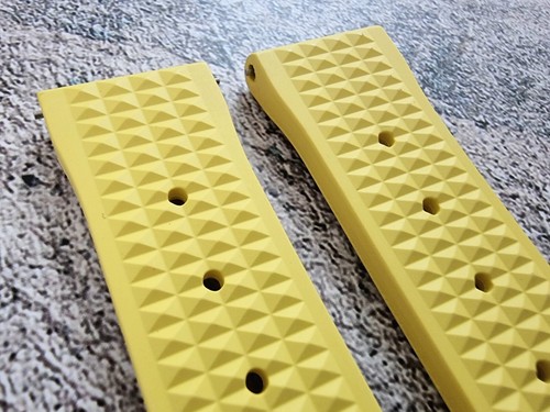 Genuine FKM Rubber Waffle Watch Strap Band Retro Divers Waterproof 20mm 22mm UK - Picture 48 of 50