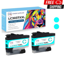 2 pk Cyan Ink Cartridge for Brother LC3037 LC-3037XXL for MFC-J5845DW MFC-J5945D