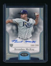 BRENDAN MCKAY 2020 TOPPS TIER ONE BREAK OUT RC AUTO #/299 *TAMPA BAY RAYS*
