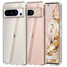 For Google Pixel 8/8 Pro/8a Case Clear Shockproof Anti-Yellow Protective Cover