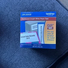 DK-2205 Continuous Labels 2.4" x 100 ft Permanent Frame for Brother QL Printers