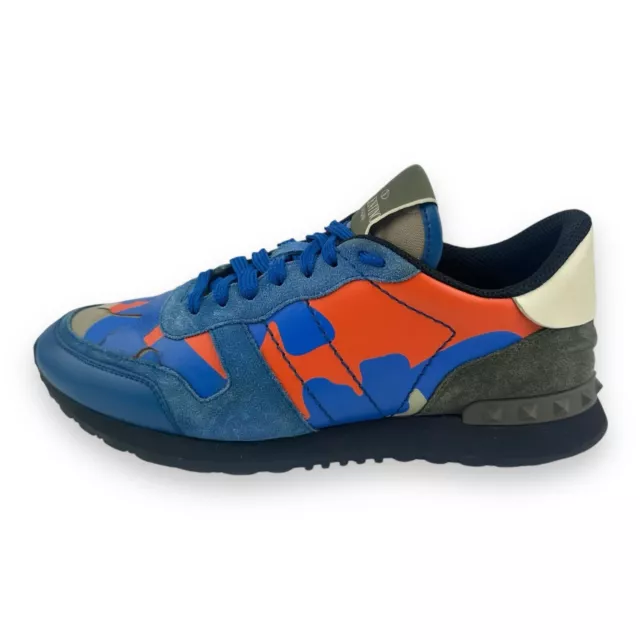 VALENTINO ROCKRUNNER Blue/Orange Camo Men’s Trainers Size UK 6 EU 40