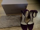 Preowned Gianvito Rossi Purple Suede open toe block heels size 40 — photo 2