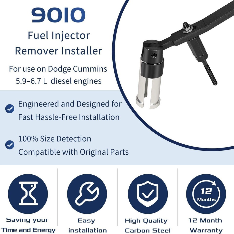 9010 Fuel Injector Remover Puller Install Tool For 5.9L 6.7L Cummins ...