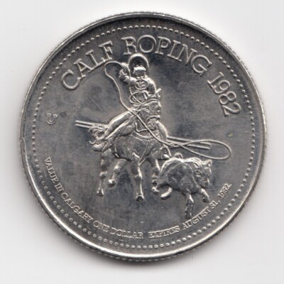 1982 Horseshoe Calgary Alberta Stampede Trade Dollar Token $1 Pete