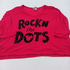 Disney Pajama Shirt 2XL Pink Rockn The Dots Graphic Tee