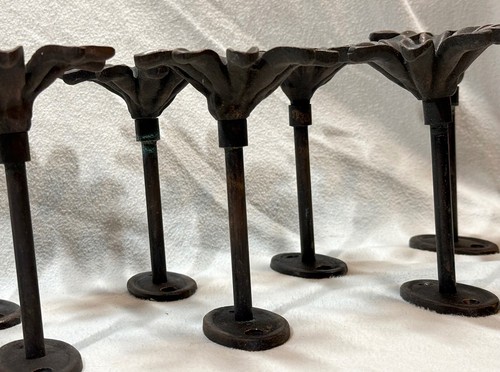 10 Daisy Flower Metal Curtain Holdback Tie Backs • Cast Iron Black - Picture 5 of 16