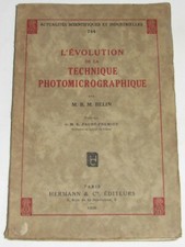 04F59 Rare Vintage Book THE EVOLUTION OF Technical Photomicrographique Belin