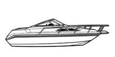 7.6oz BOAT COVER FOUR WINNS VISTA 258 W/EXTD SWPF W/ANCHOR NO RADAR ARCH 05-09