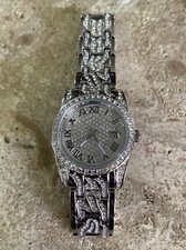Ladies Women's Croton Crystal Stainless Steel CN307271 Needs Battery 1274