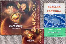 2x England  PROGRAMMES OFFICIAL ISSUES EURO Portugal 2004  Wembley 25 Oct 1961