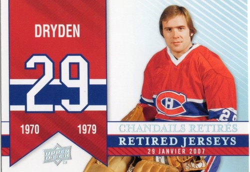 08 Upper Deck Canadiens Centennial Ken Dryden Retired Jerseys #285 SP