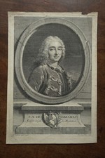 TARDIEU: Portrait of Garsault after Descours. 1746