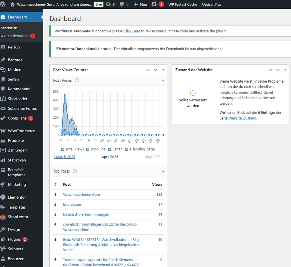 💻 Affiliate-Webprojekt mit Potenzial zu verkaufen – Waschmaschinen-Guru.de 🔥 - Bild 3 von 3