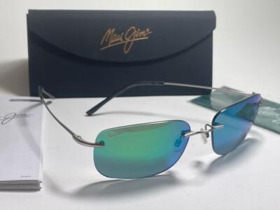 Maui Jim Ohai Polarized Titanium Sunglasses GM334-17M Matte Silver