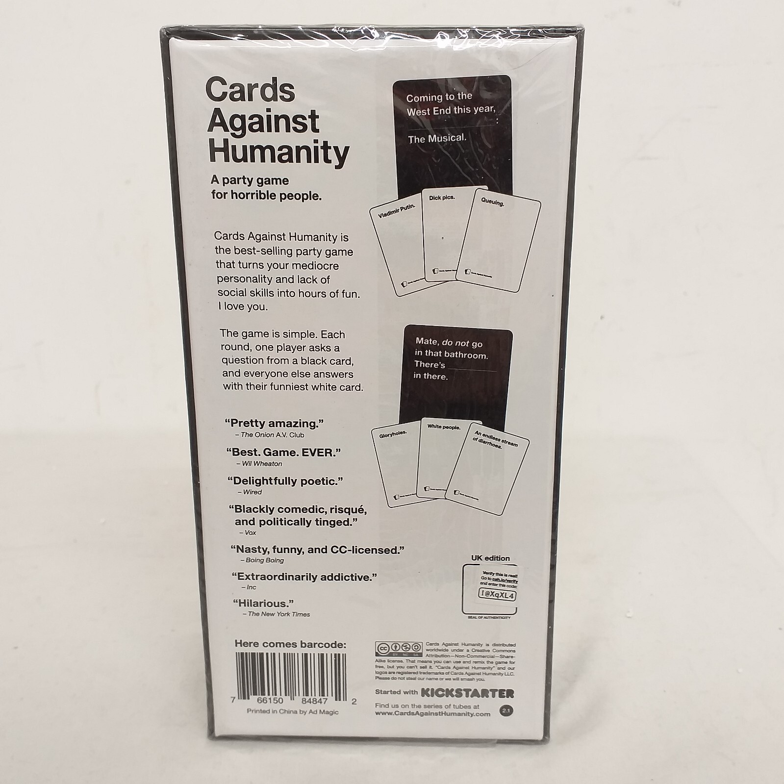 Cards Against Humanity New Sealed UK Edition (H12) eBay