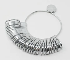 Standard Width Finger Gauge with Sizes 1-15 & Half Sizes Ring Measuring Tool