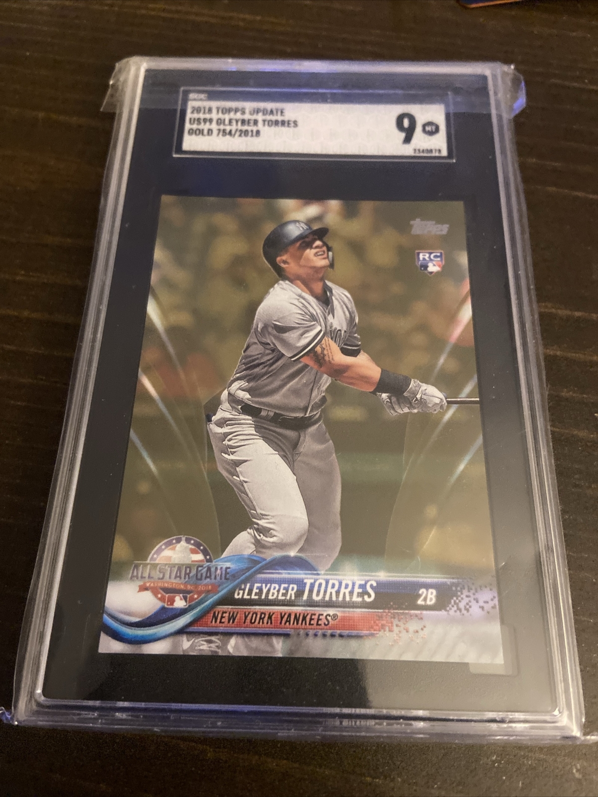 2018 Topps Update #US200 Gleyber Torres Gold /2018 BGS 9 Rookie RC