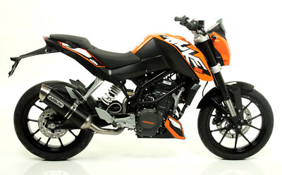 Auspuffanlage Genehmigt E5+E9 STREET THUNDER Aluminium Black ARROW KTM Duke 200