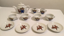 12 PIECE MADELAINE TINY CERAMIC CHILD OR DOLL TEA SET BY PRETTY PORT LTD.
