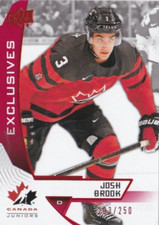 19-20 Team Canada Juniors Josh Brook /250 Exclusives Upper Deck 2019