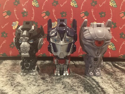 Transformers DOTM Burger King Toys (2011) Optimus Prime, Ironhide, & Shockwave