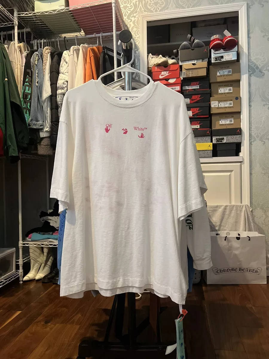 Off white top splatter tee