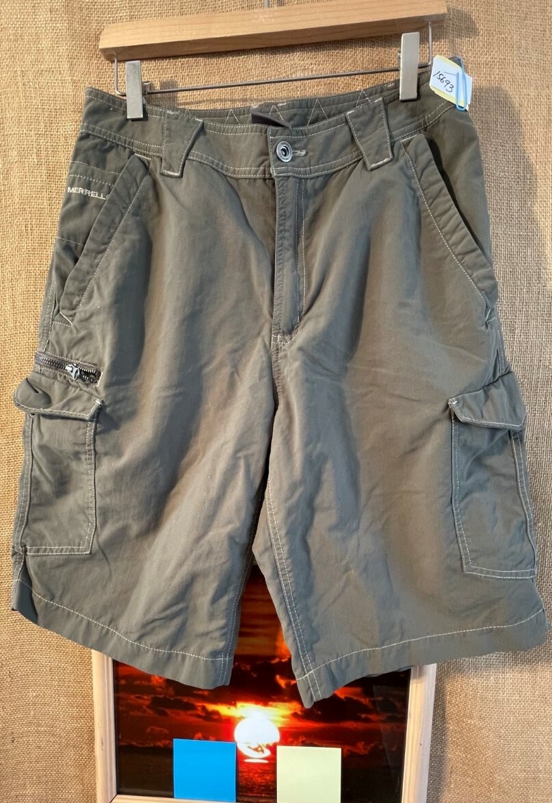 Merrell Cargo opti wick™ upf 50+ pantaloncini da uomo verdi activewear 32 nylon escursionismo