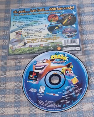 Crash Bandicoot Warped PlayStation 1 1998 PS1 video game play Tested NO COVER