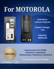 PMNN4407 Replacement Battery for Motorola XPR3500, XPR7550e [Li-Po | mAh 1800]