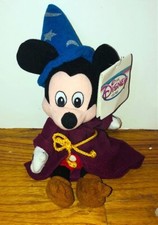 Disney Store Sorcerer Mickey Mouse Mini Bean Bag Plush Doll Stuffed Animal NWT