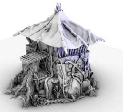 Gamescape3D - Goblin Swamp Clan House - Tabletop Pathfinder Dungeons&Dragons