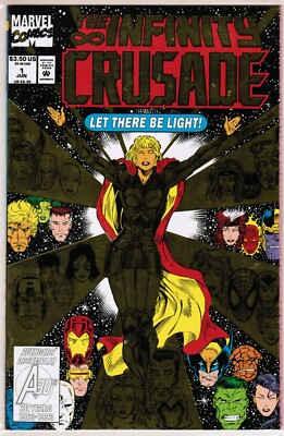 Infinity Crusade #1 1993 Marvel Comic Gold Foil Cover ''Epiphany'' Jim Starlin