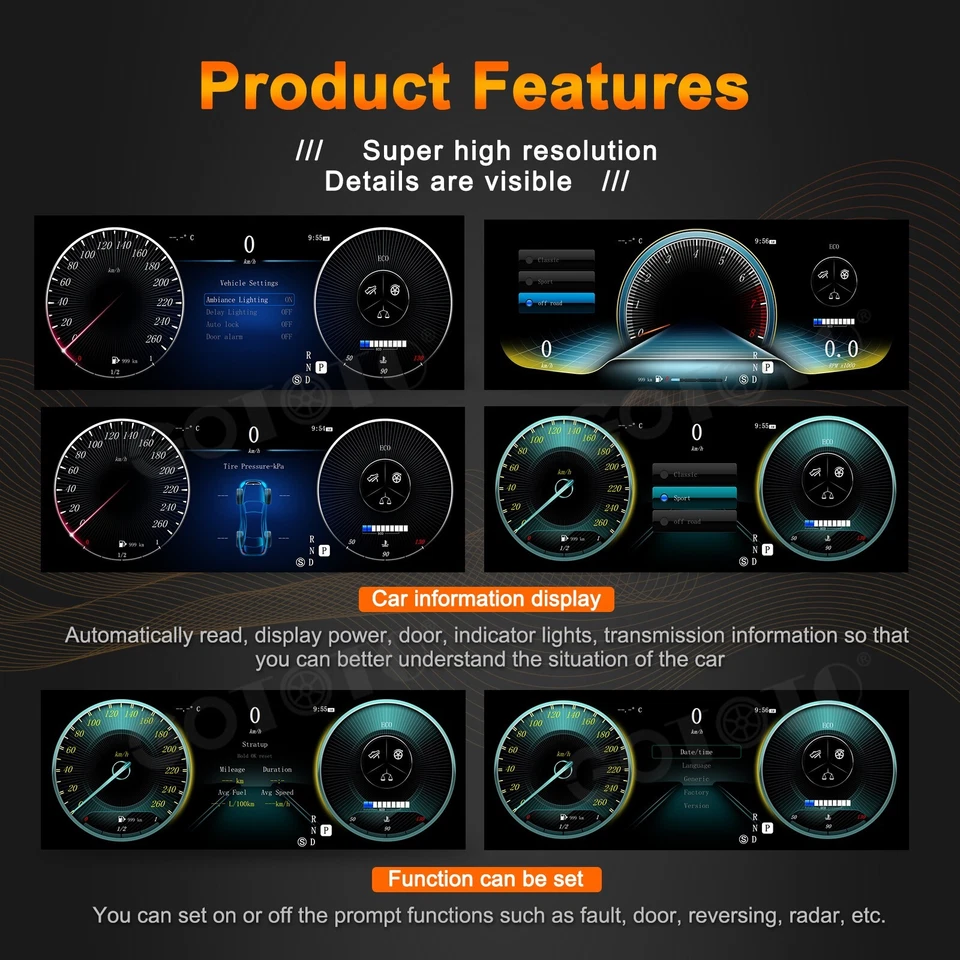 Cuadro de instrumentos digital LCD velocímetro para Mercedes Benz E W212 2010-2015 Foto 4 de 4