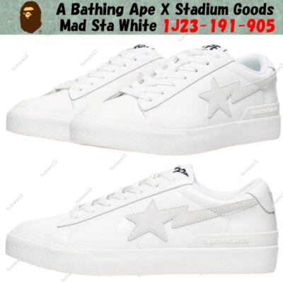A Bathing Ape X Stadium Goods Mad Sta White 1J23-191-905 Men's Size