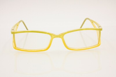 EXESS Montatura occhiali da vista gialla e verde, Vintage
