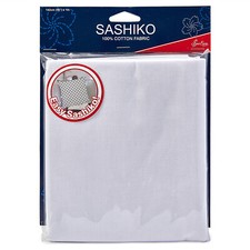 Sew Easy Sashiko 100 Cotton Fabric 1m x 1.42m - White Colour