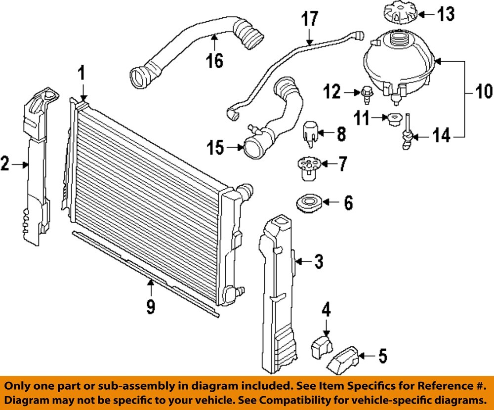 ＿ℋ＿ BMW Engine Coolant Expansion Tank - Genuine BMW 17138616418