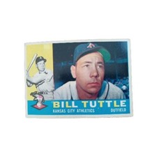 VINTAGE BASEBALL CARD TOPPS 1960 KANSAS CITY ATHLETICS BILL TUTTLE  NO367