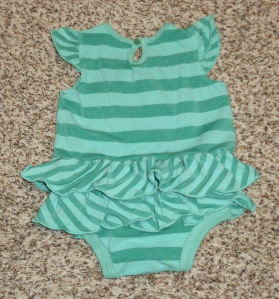 Mameluco a rayas con volantes talla 3-6 meses Ella Moss bebé niña Foto 3 de 3